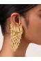 Gold/Green Zimmermann Bloom Ear Cuff Earrings