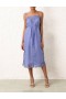 Dusty Blue Zimmermann August Broderie Slip Dress Clothing