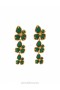 Gold/Malachite Zimmermann Bloom Large Dangles Earrings