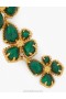 Gold/Malachite Zimmermann Bloom Large Dangles Earrings
