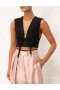 Black Zimmermann Matchmaker Bow Bodice Tops