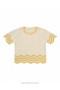 Cream/Yellow Zimmermann Alight Textured Knit Tee Kids Tops