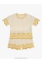 Cream/Yellow Zimmermann Alight Textured Knit Tee Kids Tops