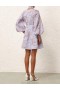Blue Mockingbird Zimmermann Tie Neck Mini Dress Dresses