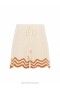 Tan/Cream Zimmermann Junie Textured Knit Shorts Clothing