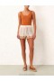 Tan/Cream Zimmermann Junie Textured Knit Shorts Clothing