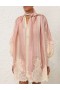 Pink/Cream Stripe Zimmermann Natura Lace Edge Tie Mini Dresses