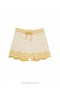 Cream/Yellow Zimmermann Alight Textured Knit Shorts Kids Pants