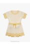 Cream/Yellow Zimmermann Alight Textured Knit Shorts Kids Pants