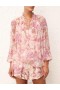 Coral Hibiscus Zimmermann Matchmaker Billow Blouse Tops