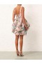 Pink Barkcloth Print Zimmermann Matchmaker Drape Mini Dress Dresses