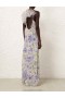 Blue Floral Zimmermann Natura Feather Slip Gown Dresses
