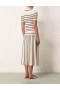 Cream/Black Zimmermann Matchmaker Knit Stripe Polo Tops