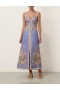 Blue Floral Zimmermann Ottie Slip Dress Clothing