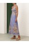 Blue Floral Zimmermann Ottie Slip Dress Clothing
