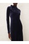 Navy Zimmermann Natura Velvet Bias Slip Dress Dresses