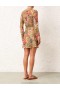 Sage Floral Zimmermann August Bias Mini Dress Clothing
