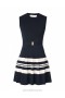 Navy/Cream Zimmermann Acadian Stripe Mini Dress Clothing