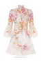 Kaleidoscope Garden Zimmermann Natura Buttoned Mini Dress Dresses