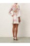 Kaleidoscope Garden Zimmermann Natura Buttoned Mini Dress Dresses