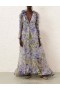 Blue Floral Zimmermann Natura Flower Midi Dress Dresses