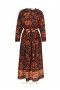 Dark Navy Floral Zimmermann Junie Long Sleeve Midi Dress Dresses Mid Length