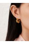 Gold Zimmermann Swing Pave Hoops Earrings