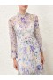 Blue Garden Print Zimmermann Natura Tubular Midi Dresses