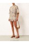 Ivory/Blue Floral Zimmermann Junie Embroidered Short Clothing