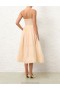Light Peach Zimmermann Natura Ruched Midi Dress Dresses