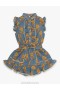 Blue/Yellow Floral Zimmermann Junie Frill Playsuit Kids Jumpsuits