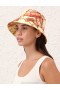 Yellow Hibiscus Zimmermann Printed Canvas Bucket Hat Hats
