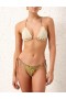 Sage/Brown Floral Zimmermann Junie Chevron Crochet Bikini Bikinis