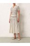 Cream/Black Zimmermann Matchmaker Knit Stripe Skirt Skirts