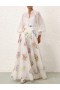 Multi Botanical Ivory Zimmermann Natura Maxi Skirt Skirts