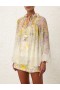 Citrus Garden Print Zimmermann Harmony Billow Blouse Tops