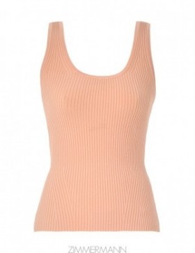 Nude Pink Zimmermann Scoop Neck Tank Tops
