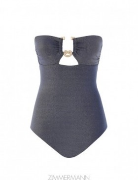 Sapphire Zimmermann Ottie Metallic Knot 1PC One Pieces