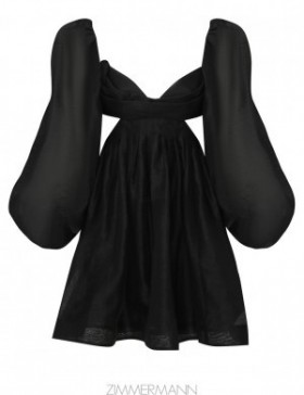 Black Zimmermann Harmony Bralette Mini Dresses