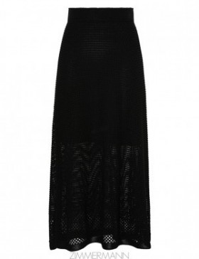 Black Zimmermann Natura Crochet Skirt Knitwear Skirts