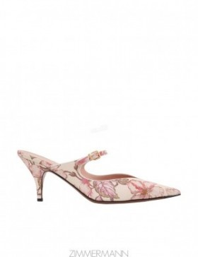 Coral Hibiscus Zimmermann Aura Mule 65 Heels