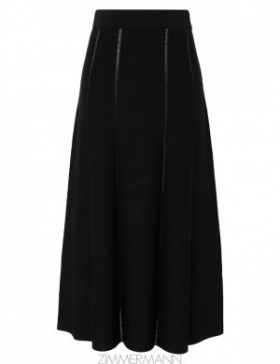 Black Zimmermann Matchmaker Knit Panelled Skirt Knitwear Skirts