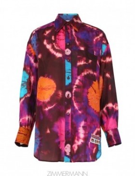 Tie Dye Multi Zimmermann Acadian Relaxed Shirt Shirt