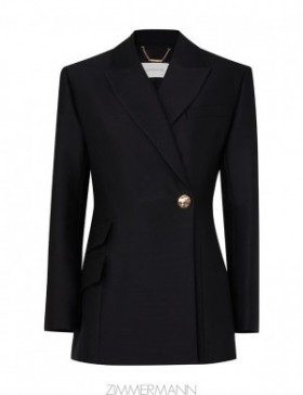 Black Zimmermann Natura Hourglass Jacket Jackets & Coats