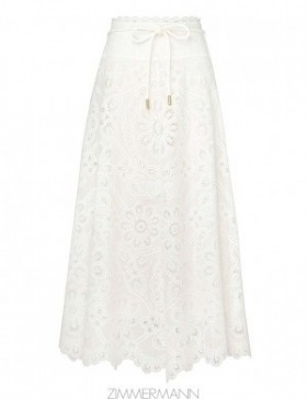 Ivory Zimmermann Ottie Flared Skirt Skirts