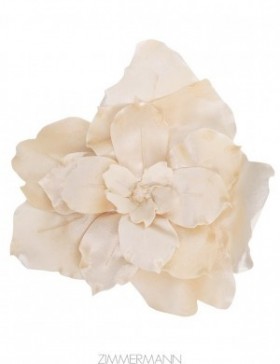 Cream Zimmermann Velvet Flower Brooch Clothing
