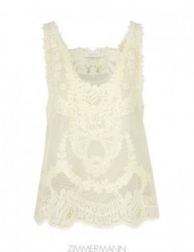 Lemon Zimmermann Natura Lace Patch Tank Tops