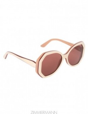 Cream Zimmermann Uptempo Hexagon Sunglasses