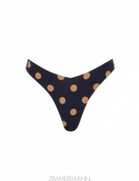 Navy/Beige Dot Zimmermann Separates Sculpt V Pant Bikini Pant