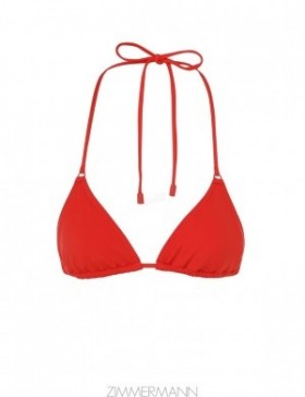 Red Zimmermann Separates Sculpt Mini Tri Bikini Top